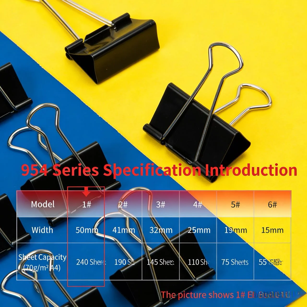 954 Series Black Binder Clips  - Binder Clip Assorted review and price